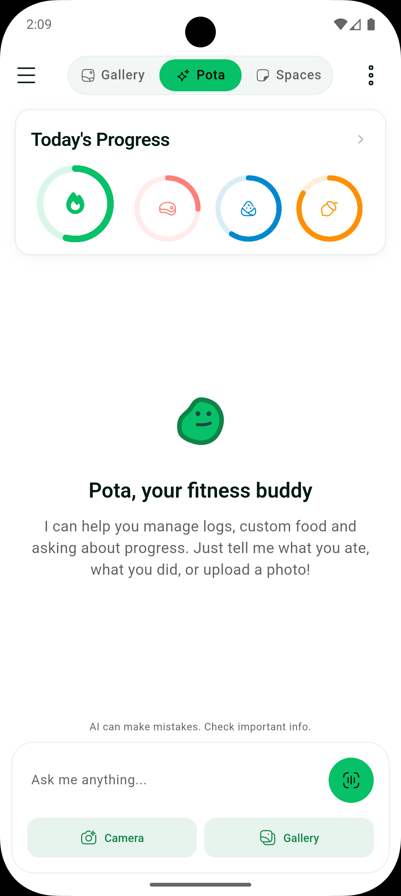 Fitness Diary App - Calorie Tracker and Habit Tracker Screenshot